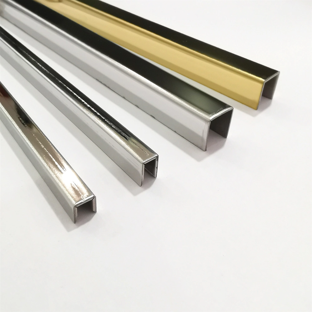 Mirror Stainless Steel Tile Trim L U T Decorative Metal Profile