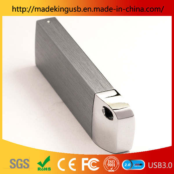 Aluminum Alloy Brushed Metal Push-Pull USB3.0 High-Speed Custom USB Flash Drive