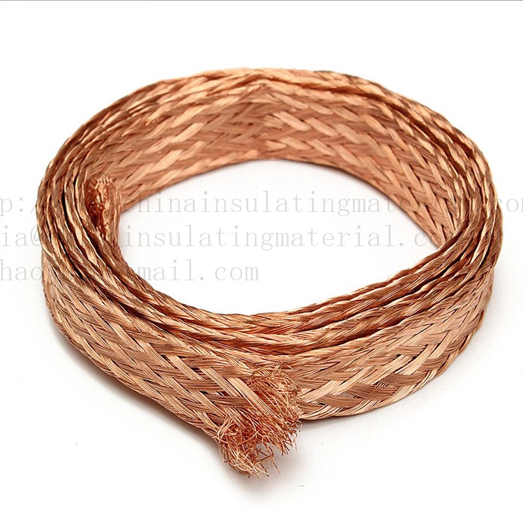 Copper Braid with Soft Conductive Connection Flat Copper Connector