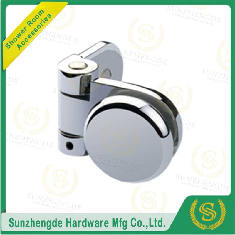 Adjustable 180 Degree Soft Close Curve Brass Glass Hinge