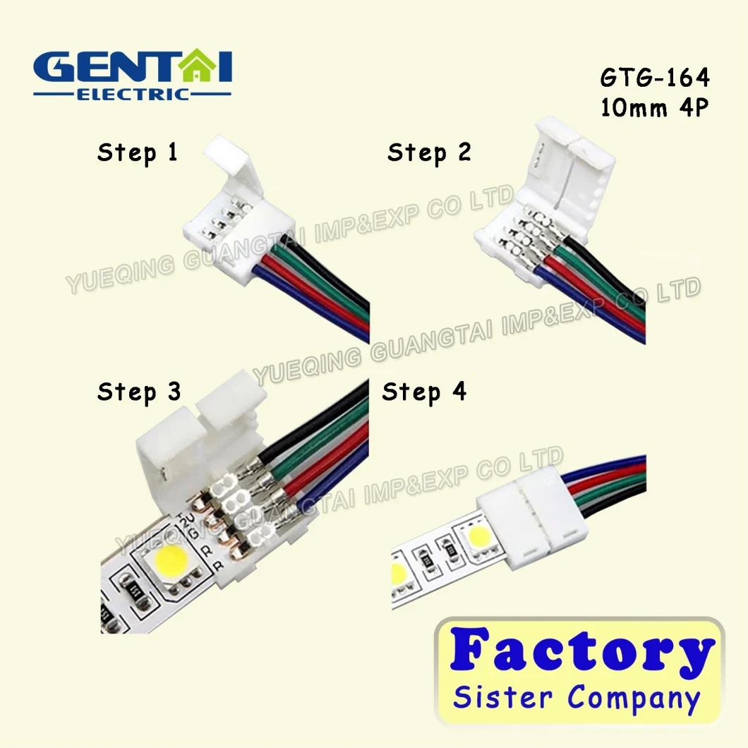 4pin 10mm LED Strip Quick Strip Connection Cable