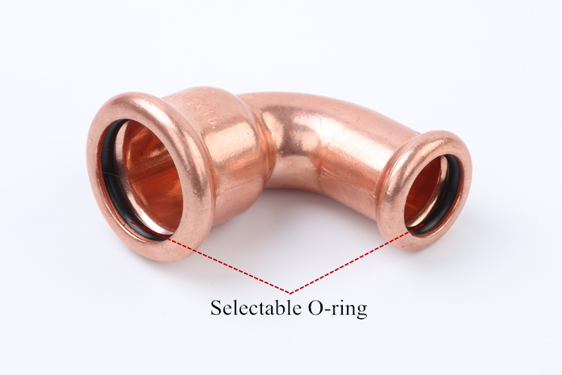 Copper Pressed Four-Way Elbow M&F Copper Pipe Fittings Plumbing Joint Four-Way