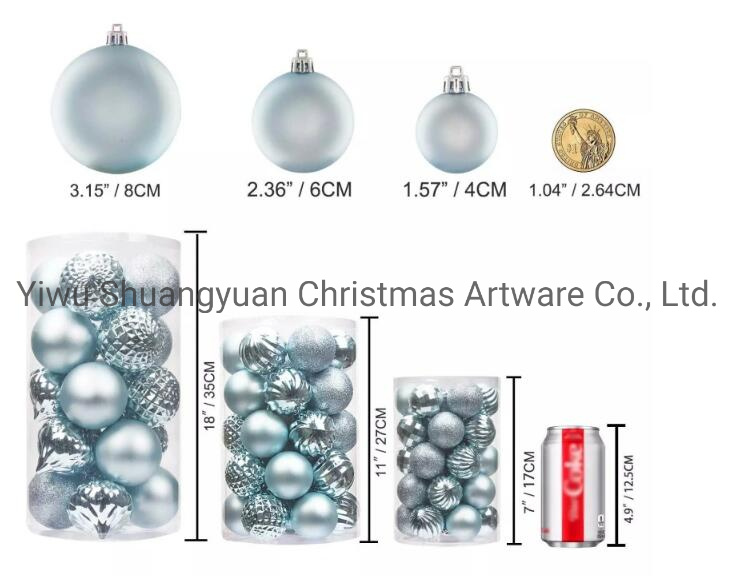 8cm New Style White Christmas Ball White Christmas Ornaments Balls Christmas Tree Ball