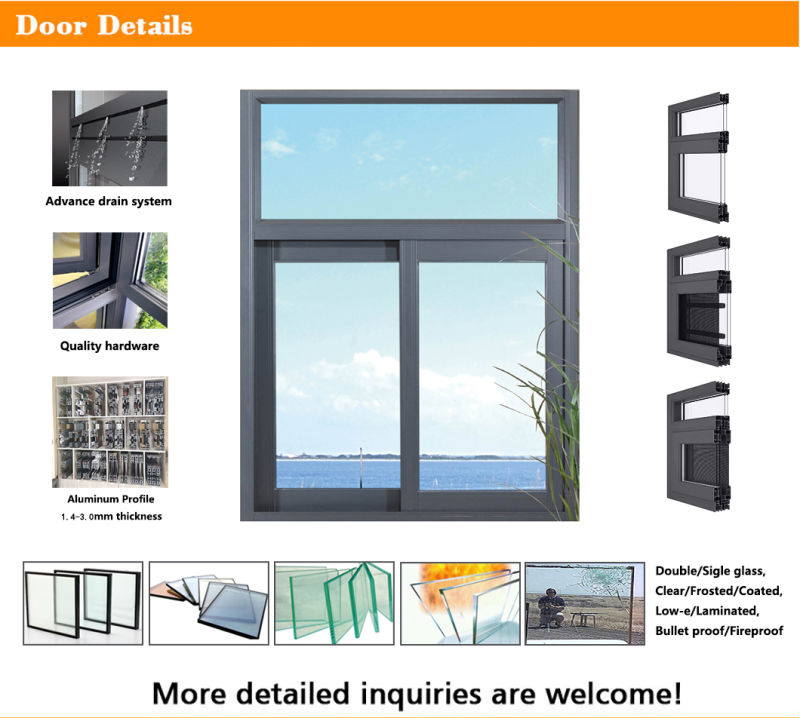 Metal Window Double Glass Aluminum Windows Aluminium Bronze Windows