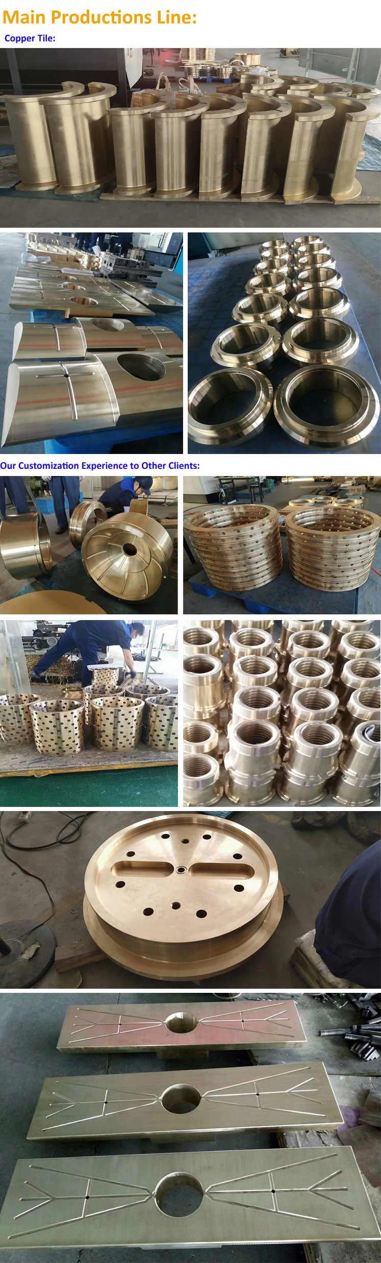 ISO Standard Mn-Brass Copper Bush OEM Factory