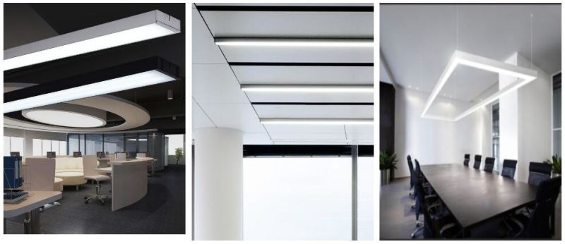 75mm Width Square Shaped Pendant LED Aluminum Profile for LED Strip Light