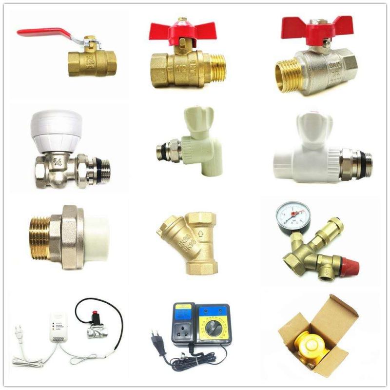 1/2 Angle Pattern Manual Brass PPR Radiator Ball Valve for Manifold