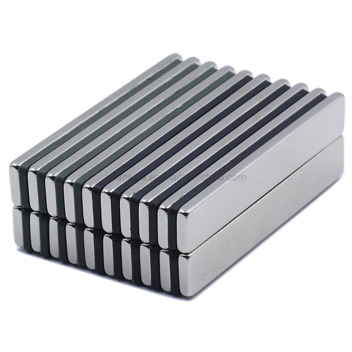 Big Strong NdFeB Magnetic Strips, Rare Earth Neodymium Bar Magnets