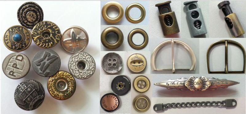 Alloy Brass Metal Button in Shiny Nickle Color with Lead Free