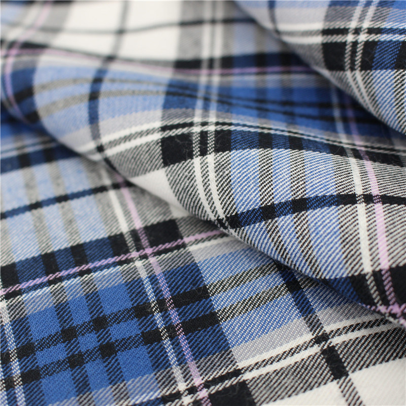 100 Cotton Fabric Twill Pure Garment Fabric Textile Fabric Pure Cotton Series Plaid Fabric