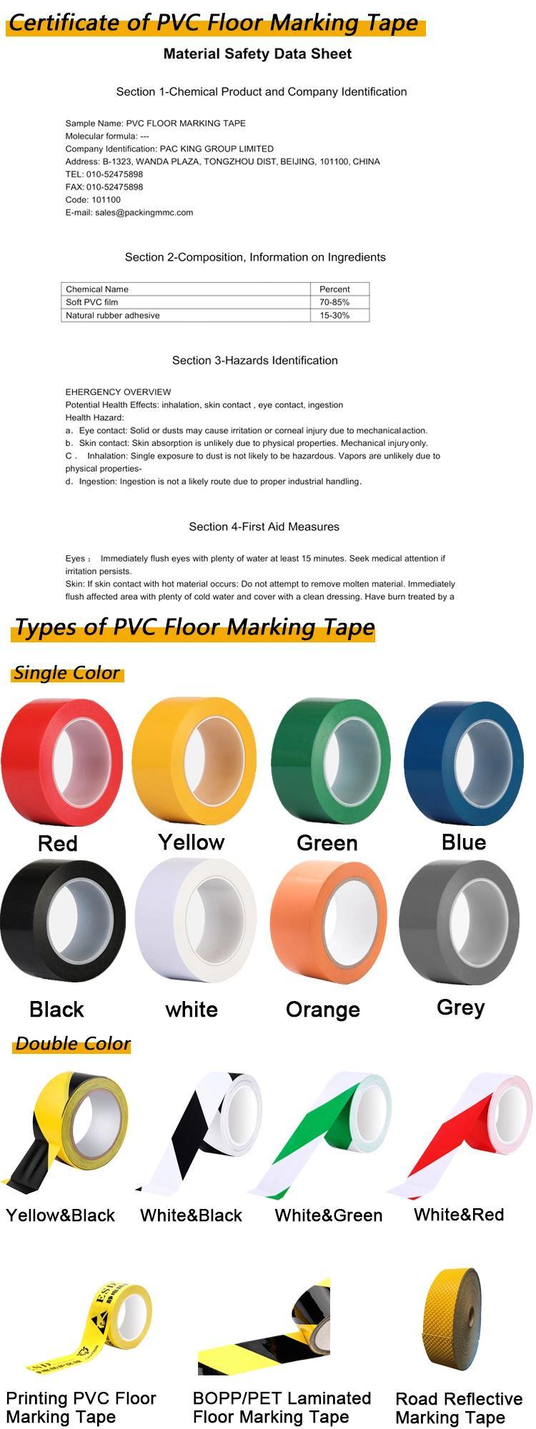 Red PVC Tape Thick Vinyl Single Sided Hazard Barrier Tape