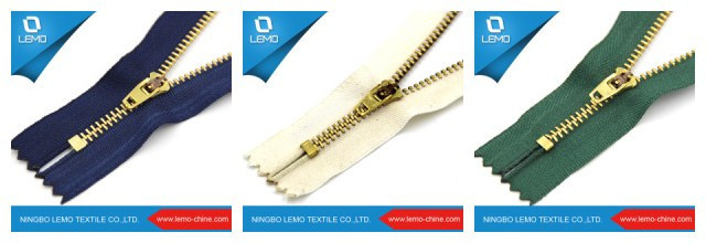 Brass Metal Zipper with Custom Metal Zipper