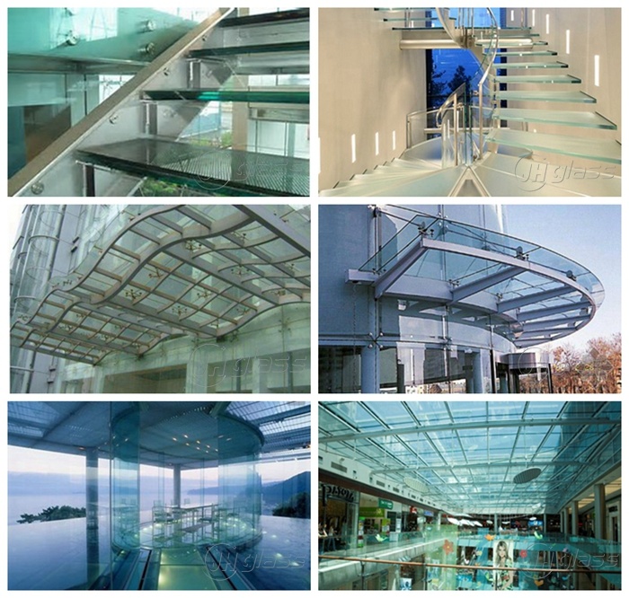 3mm+0.38PVB+3mm to 5mm+3.04PVB+5mm Laminated Glass