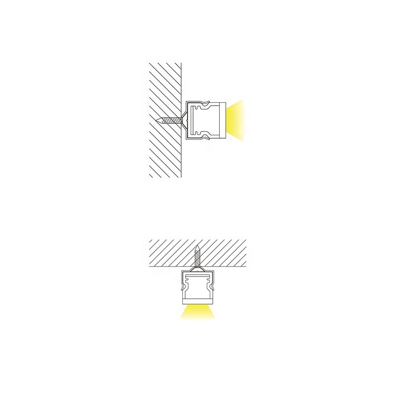 Waterproof Plastic PMMA LED Strip Profile for 8mm LED Strip