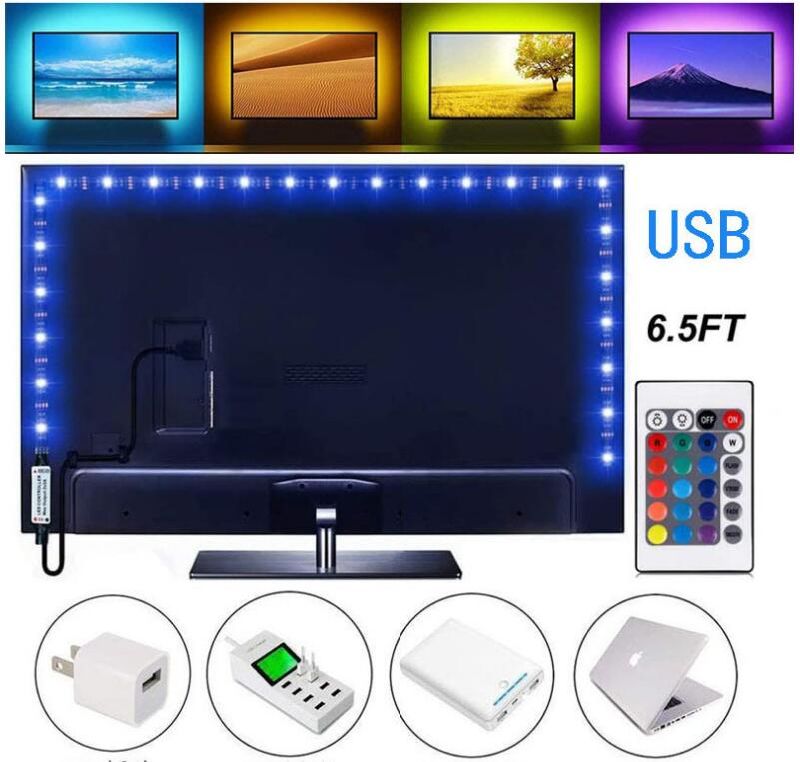 5V SMD 5050 RGB Strip Tape USB LED Strip for Room Decoration