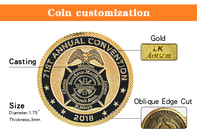 Custom Copper Commemorative Challenge Souvenir German Military Metal Coin