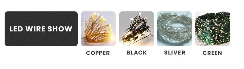 1m White LED Copper Wire String Light