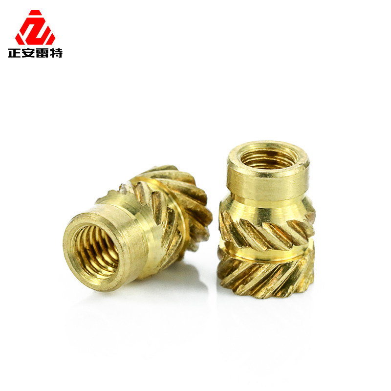 CNC Brass Turning Part/Brass Knurled Insert Nut Pin/Brass Threaded Insert Nuts