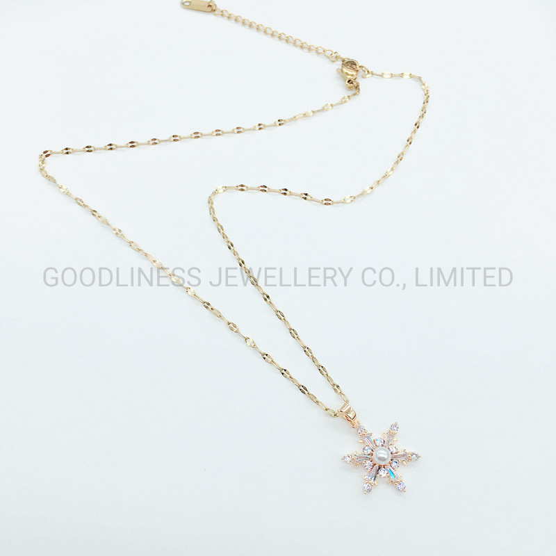 Micro Inlaid Zircon Pearl Fashion Chain Jewelry 925 Necklace