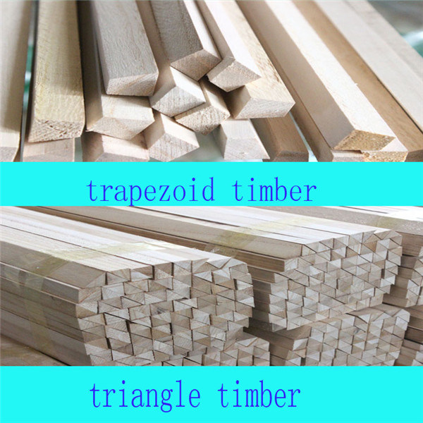 Paulownia Decorative Triangle Wood Strips for Construction Wood