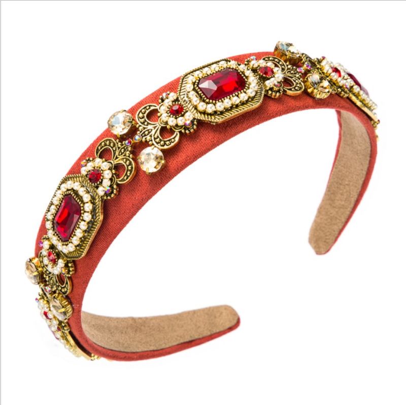 Pearl Crown Headband Alloy Inlaid Diamond Headband