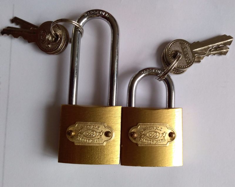 Cheap Brass Painted Finishing Imitate Brass Arc Type Padlock