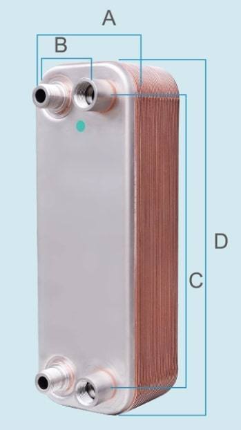 CB20/Zl20b Copper/Nickel Brazed Plate Heat Exchanger