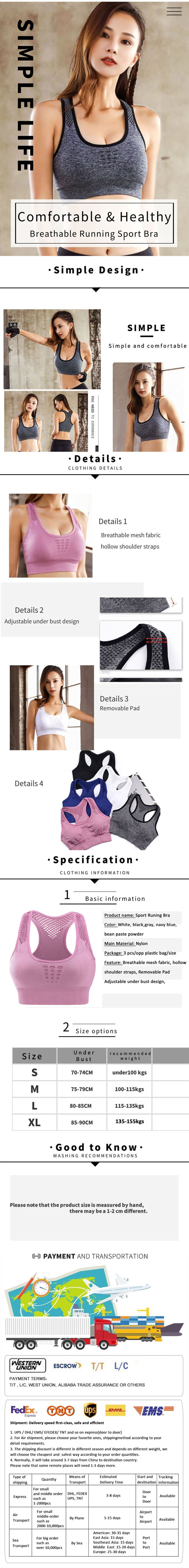 Whosale Latest Design Seamless Yoga Wear Women Seamless Bra Sportswear