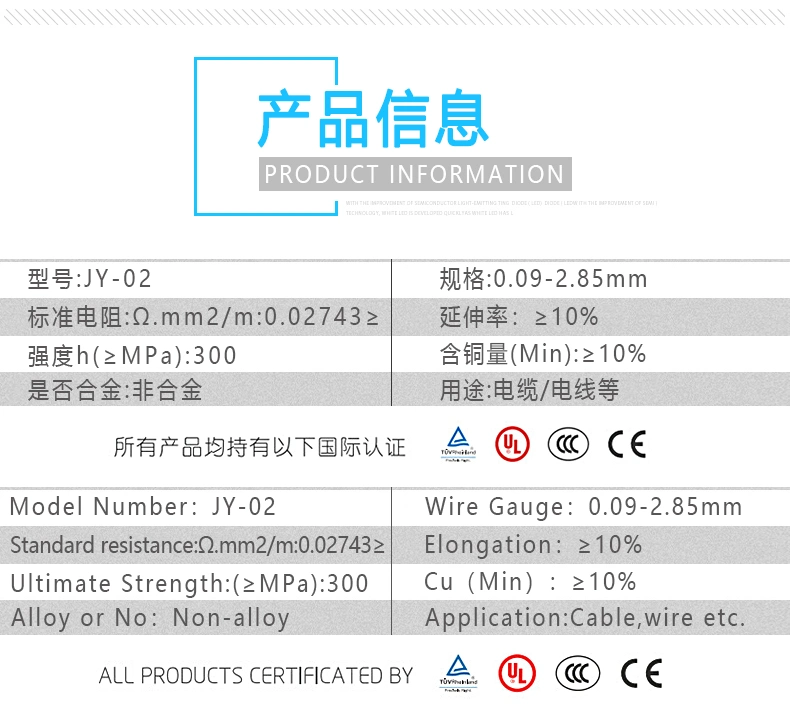 Copper Clad Aluminum Wire Copper Wire CCA Wire