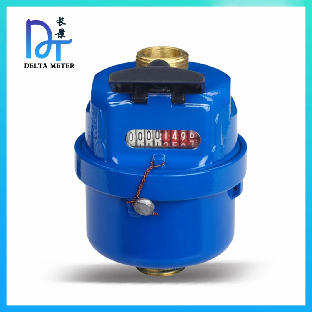 Brass Blue Golden Dry Type ISO4064 Volumetric Rotary Piston Water Meter