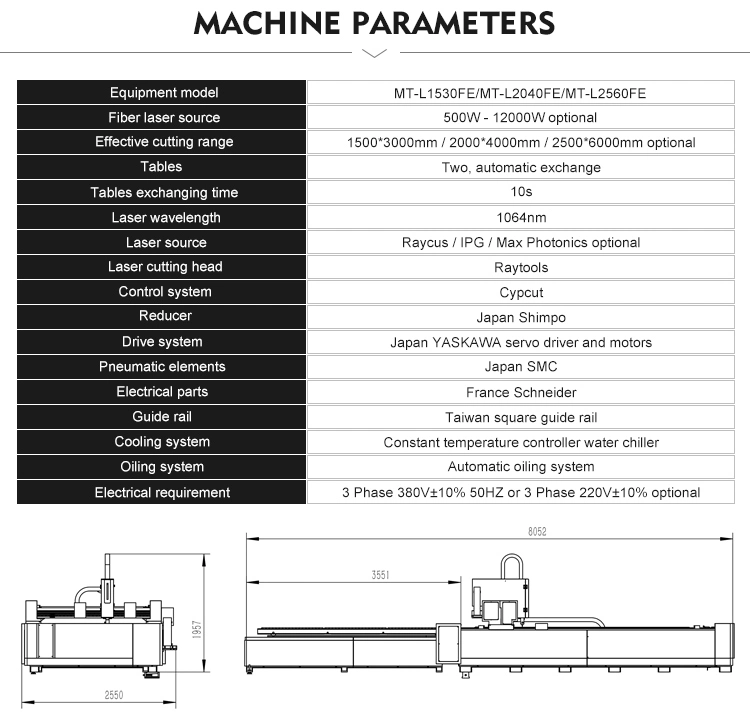 Metal Sheets Processing Aluminum Copper Stainless Steel CNC Engraving Router Fiber Laser Cutting Machine Laser Cutter