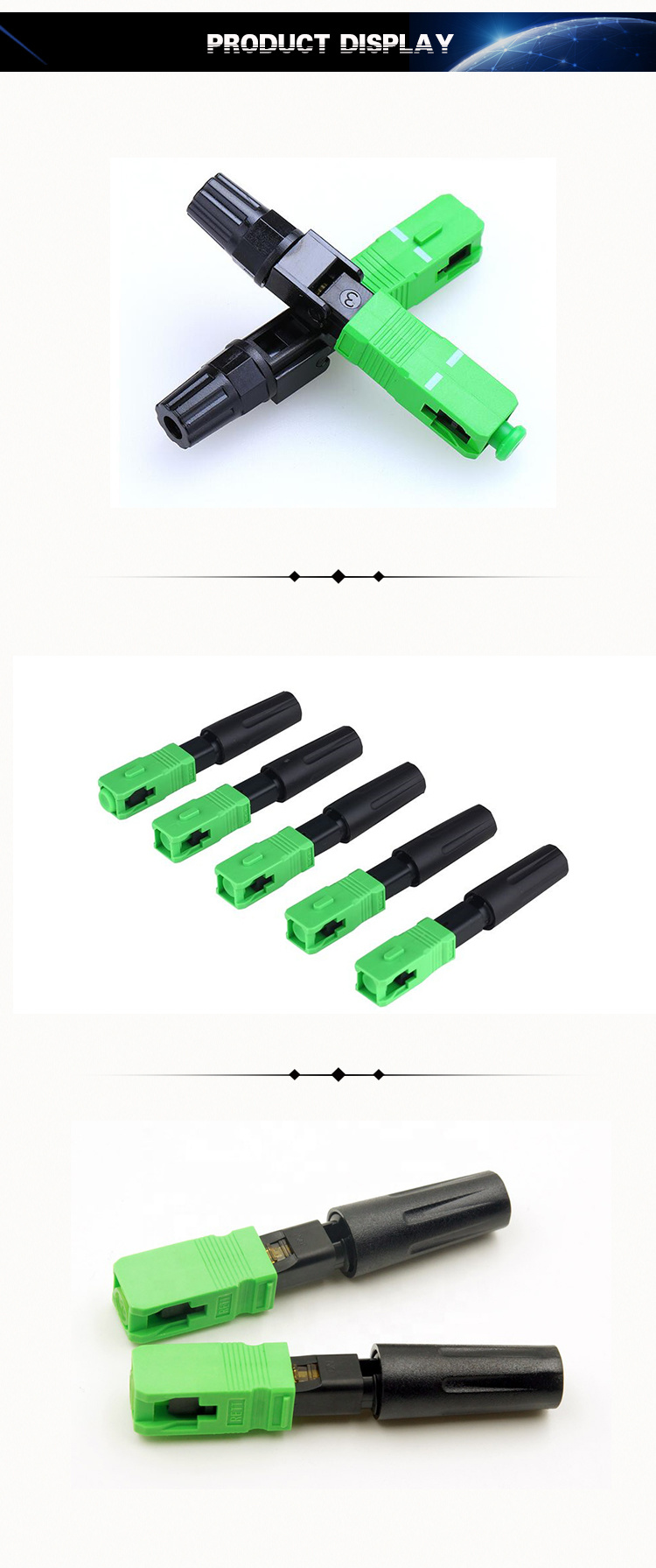 Free Sample Sc APC Singlemode Fiber Fast/Quick Connector