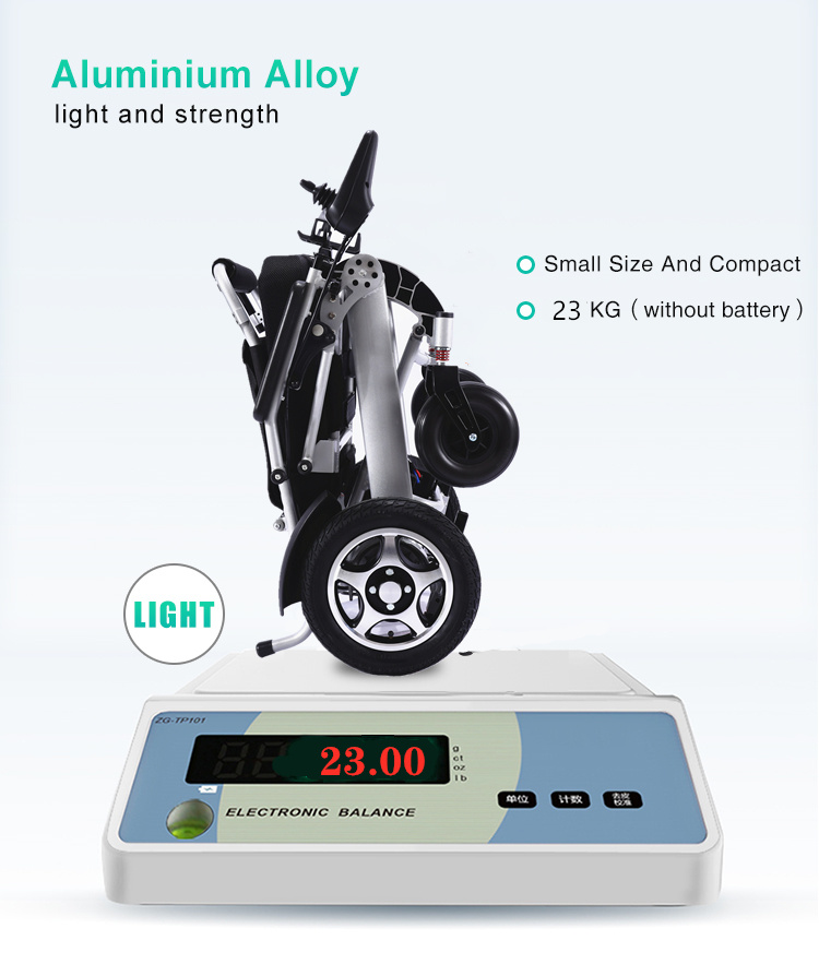 150kg Loading Light Foldable Electric Wheelchair