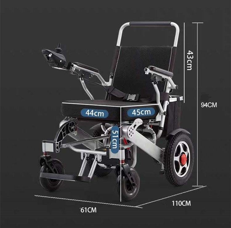 150kg Loading Light Foldable Electric Wheelchair