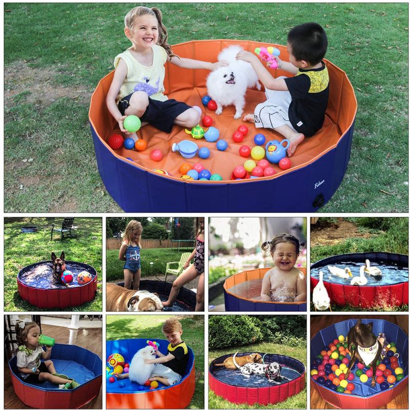 Foldable Dog Pool - Folding Dog/Cat Bath Tub - Collapsible Pet SPA