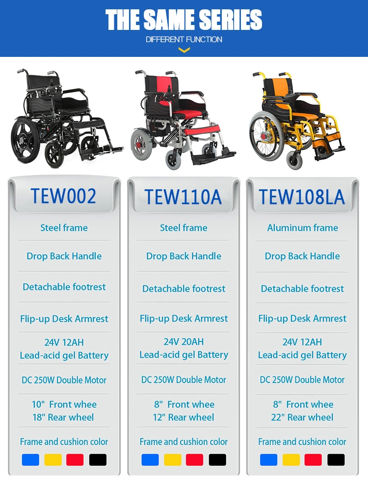 New High Quality Adjustable Power Electric Wheelchair for Elderly