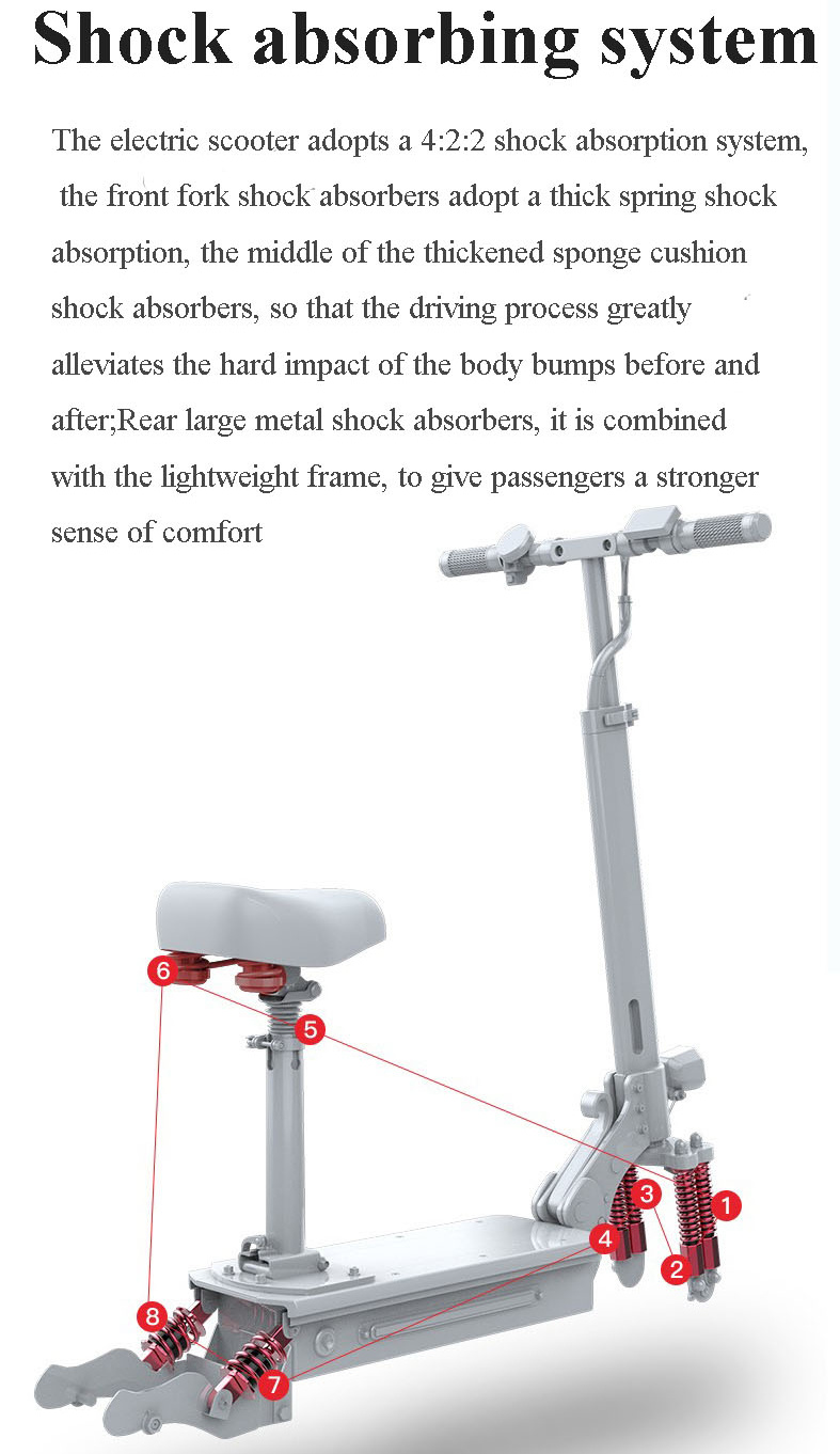 Factory 12 Inch Electric Mobility Folding Scooter with Two Wheels