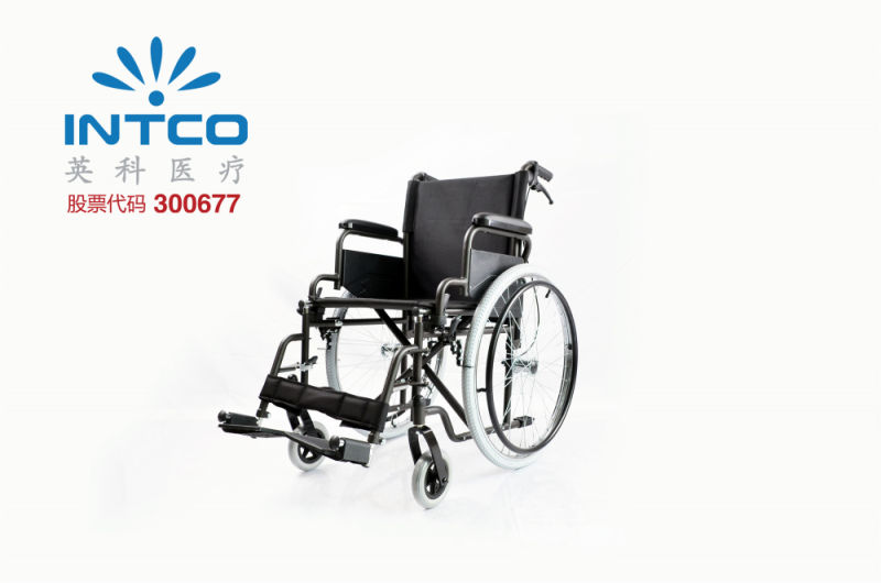 Standard Steel Folding Manual Mobility Aids Wheelchair for Disabled People