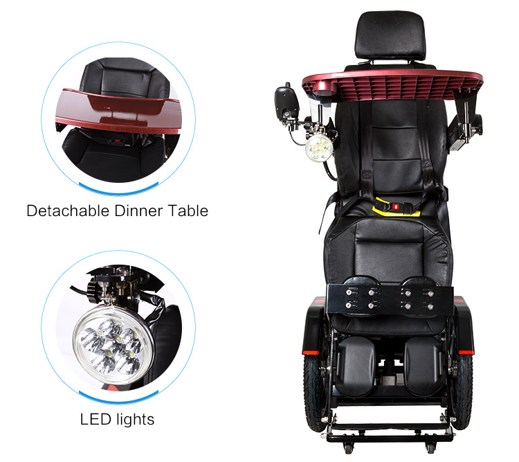 Height Adjustable Seat Power Standing Wheelchair