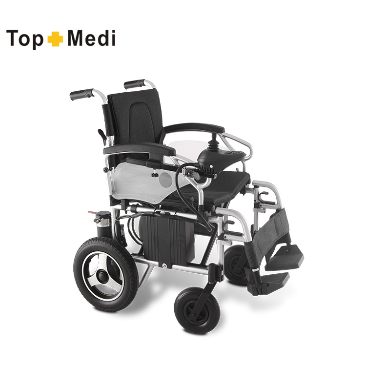 Topmedi Handicapped Electric Wheelchair Foldable Portbale Electric Wheelchair