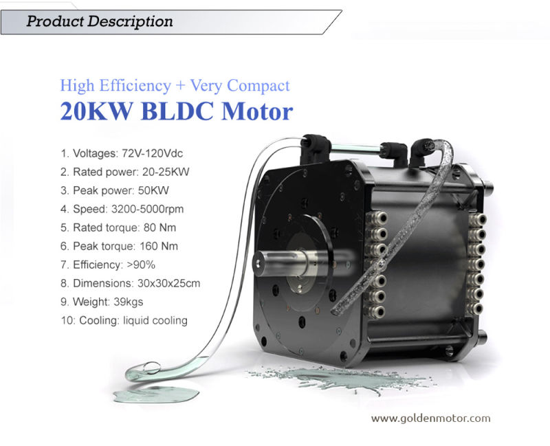 96V20kW BLDC motor  for Electric motorcycle  ,Electric car ,Electric boat   (HPM20KL)