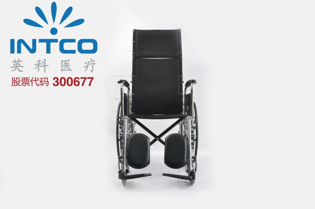 Steel High Back Disabled Reclining Foldable Wheelchair