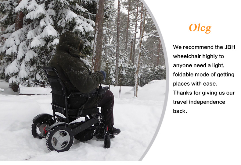 D12 Aluminum Alloy Folding Power Electric Wheelchair for Elderly Use