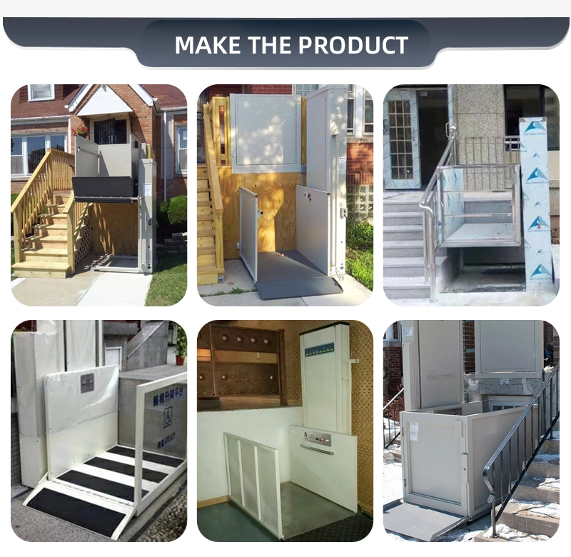 Wheelchair Lift 300kg 400kg Capability Hydraulic Vertical Disabled Wheelchair Platform Lift