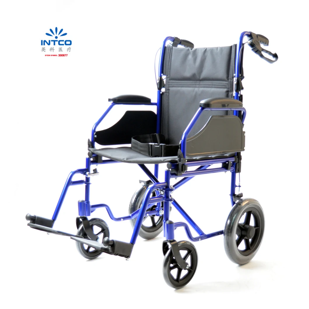 Compact Aluminum Wheelchair with Attendant Hand Brakes