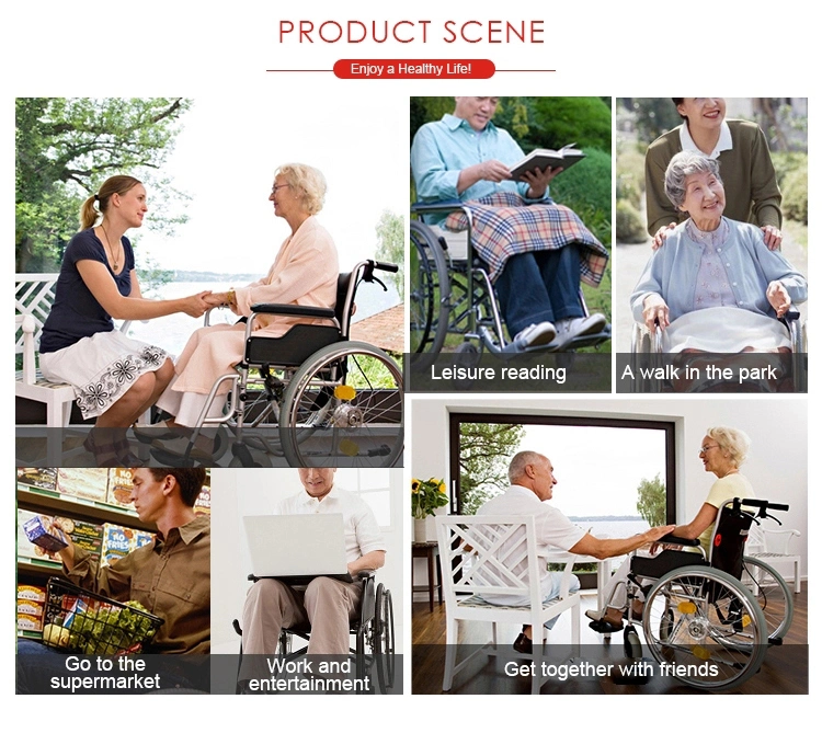 Folding Manual Wheelchair for The Elderly People Disabled Wheelchair