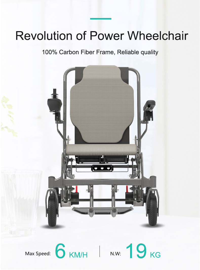 Electric Strong Power Offroad Wheels Wheelchair for Disabled and Elderly People