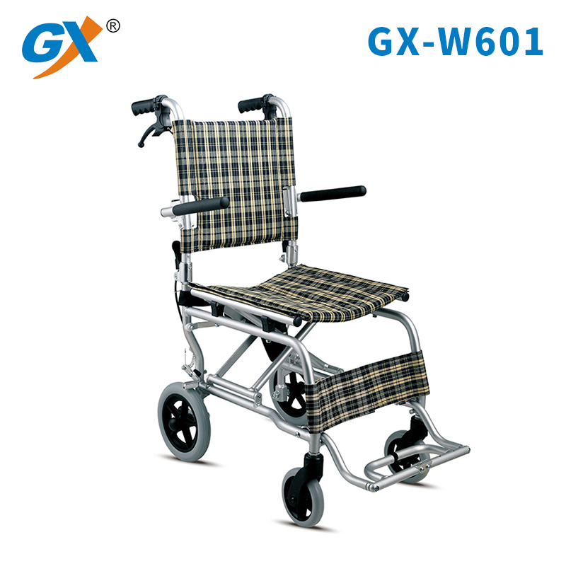 Aluminum Lightweight Easily Foldable Airplane Wheelchair Manual Traveling Wheelchair