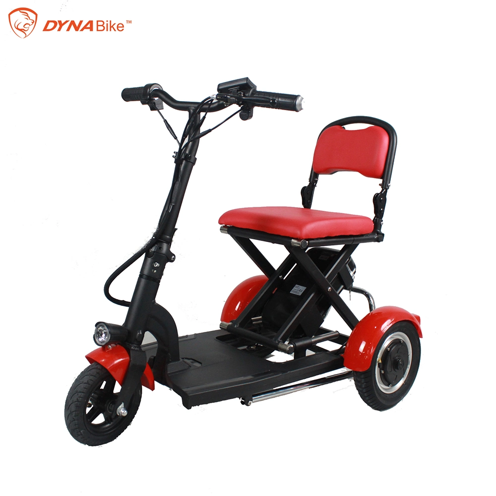 Disabled Riding 10ah Lithium Battery Electric Mobility Scooter Adult Three Wheel Scooter Electric