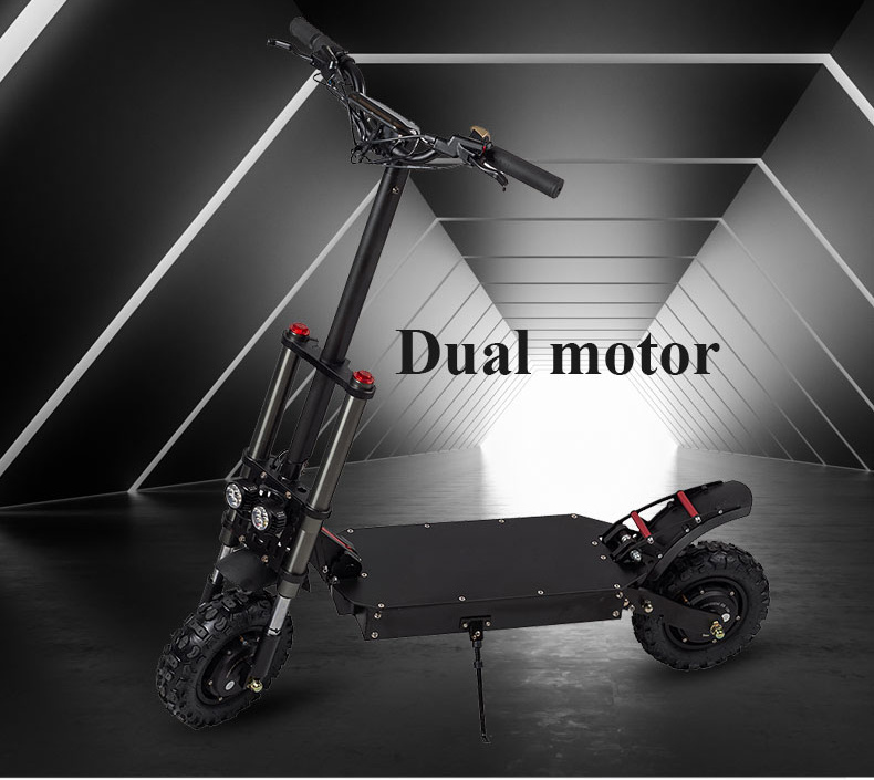 11 Inch Dual Motor Scooter Foldable 60V 2400W Foldable Electric Kick Scooter for Adult